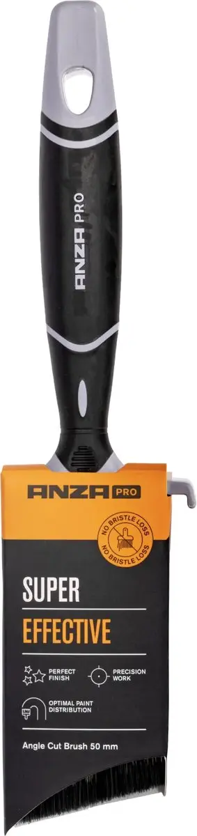 Anza PRO Platte Kwast Supergrip 35mm - Zwart