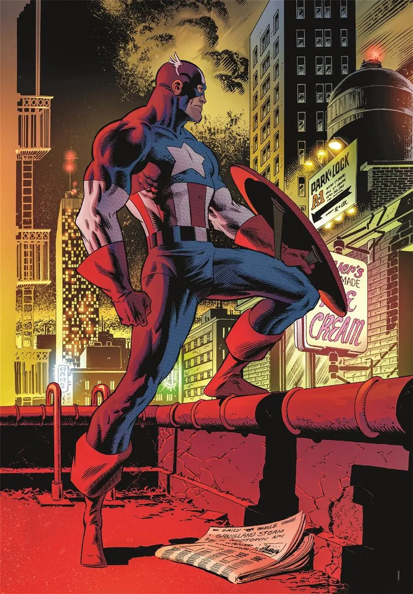 Clementoni Marvel Captain America Puzzel 1000 Stukjes - Multikleur