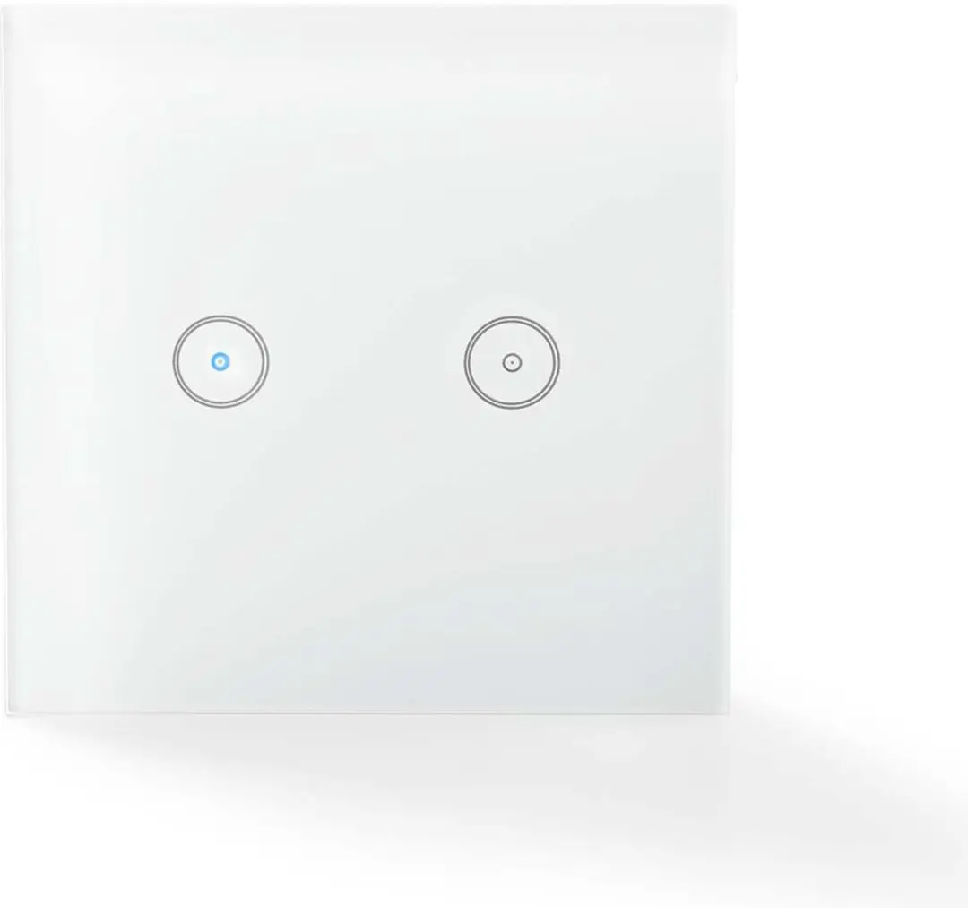 Nedis SmartLife WiFi Lichtschakelaar Dubbel 1000W - Glas - Wit