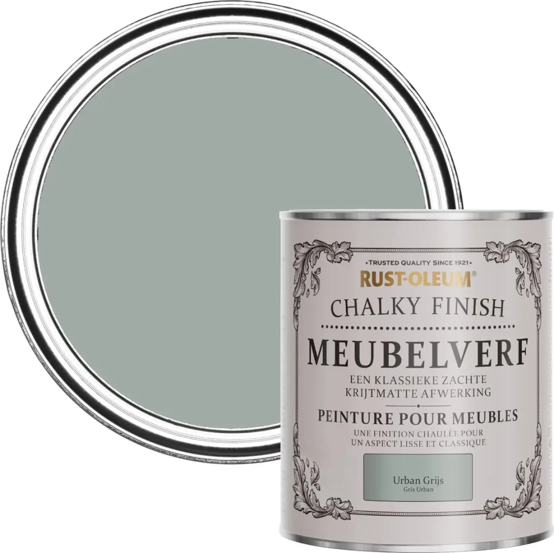 Rust-Oleum Grijs Chalky Finish Meubelverf 750ml