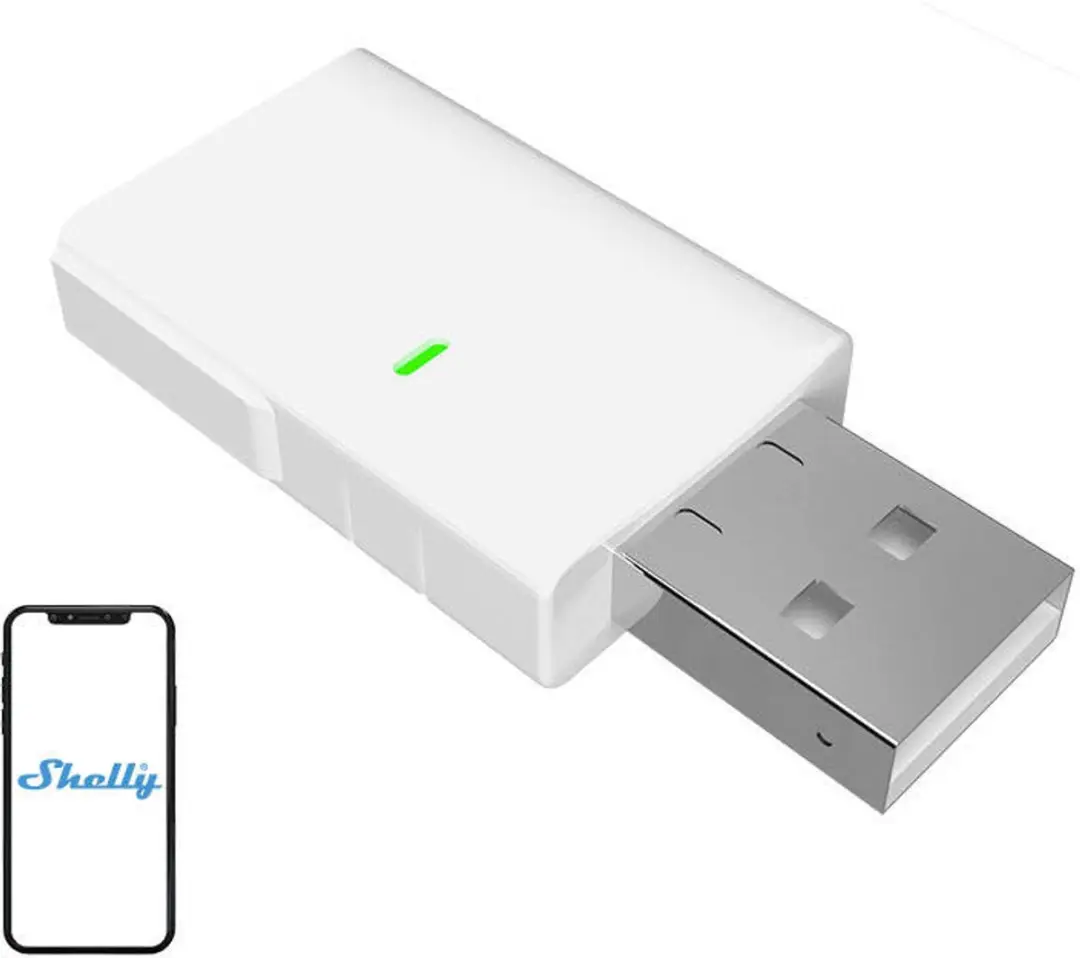 Shelly Blu Gateway Bluetooth Wi-Fi Gateway USB-A