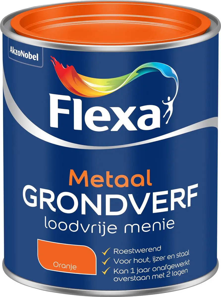 Flexa Loodvrije Menie Roodbruin 750ml - Metaal