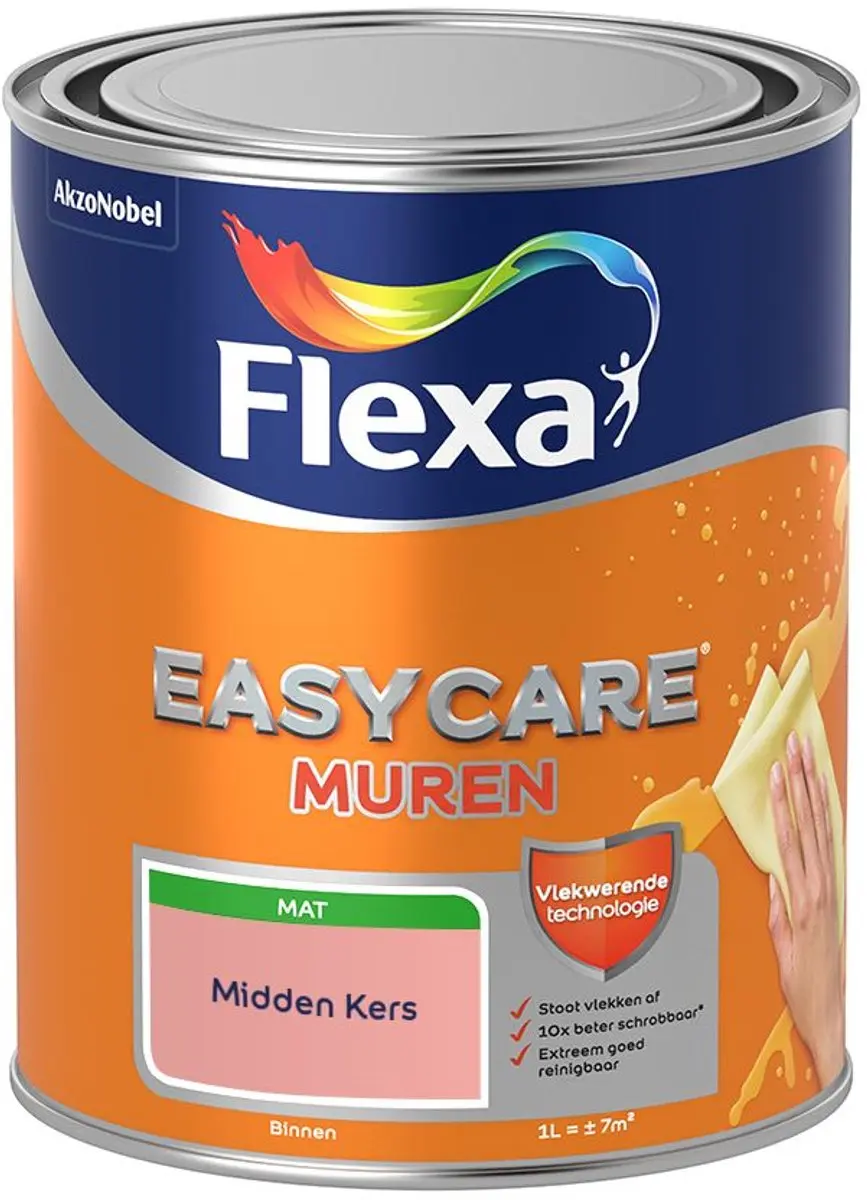 Flexa Easycare Muren Midden Kers Mengverf 1L