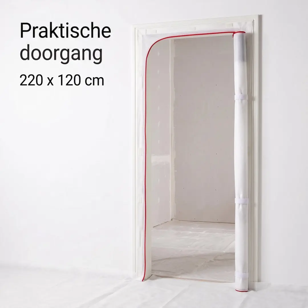 Kip Stofdeur Afplaktape 220x120cm - Wit