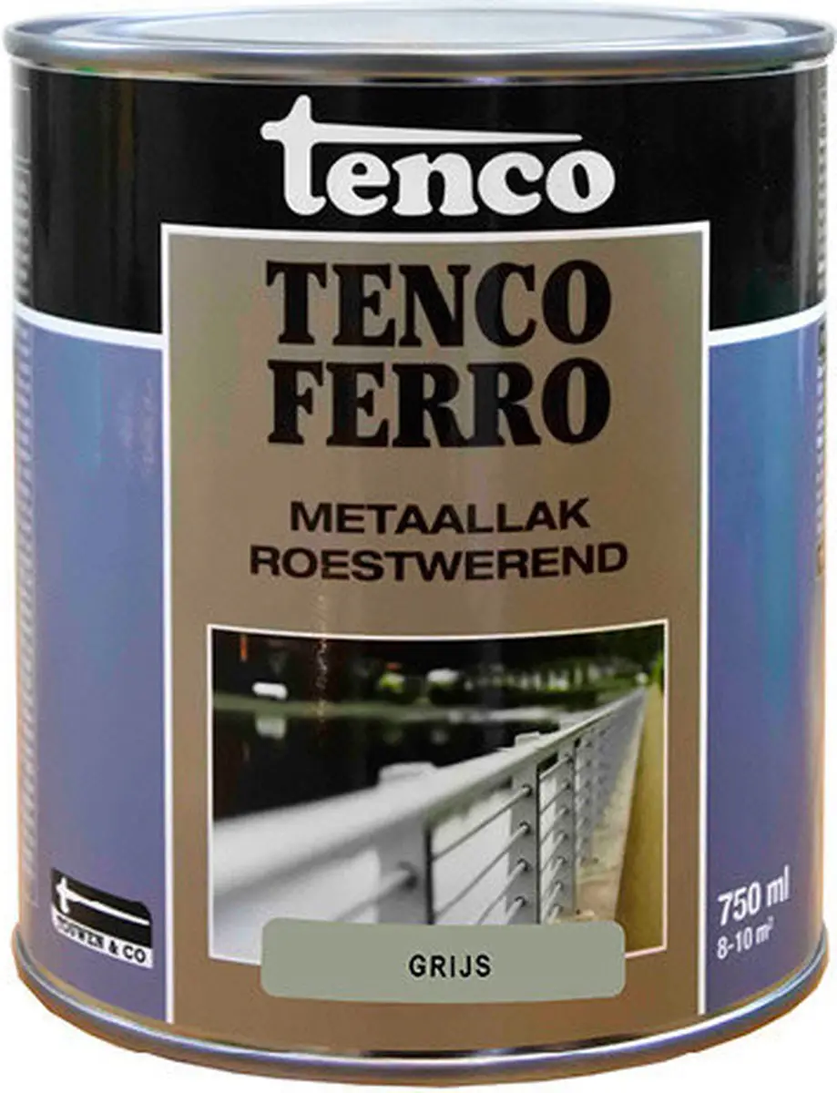 Tenco Tencoferro Roestwerende IJzerverf 250ml - Grijs