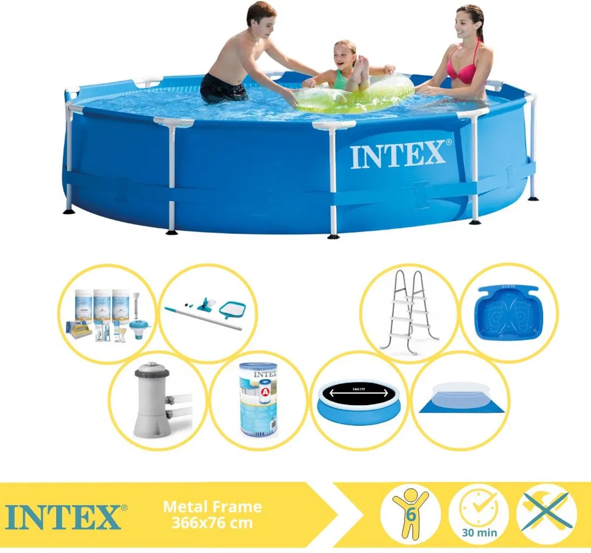 Intex Metal Frame Zwembad 366x76cm