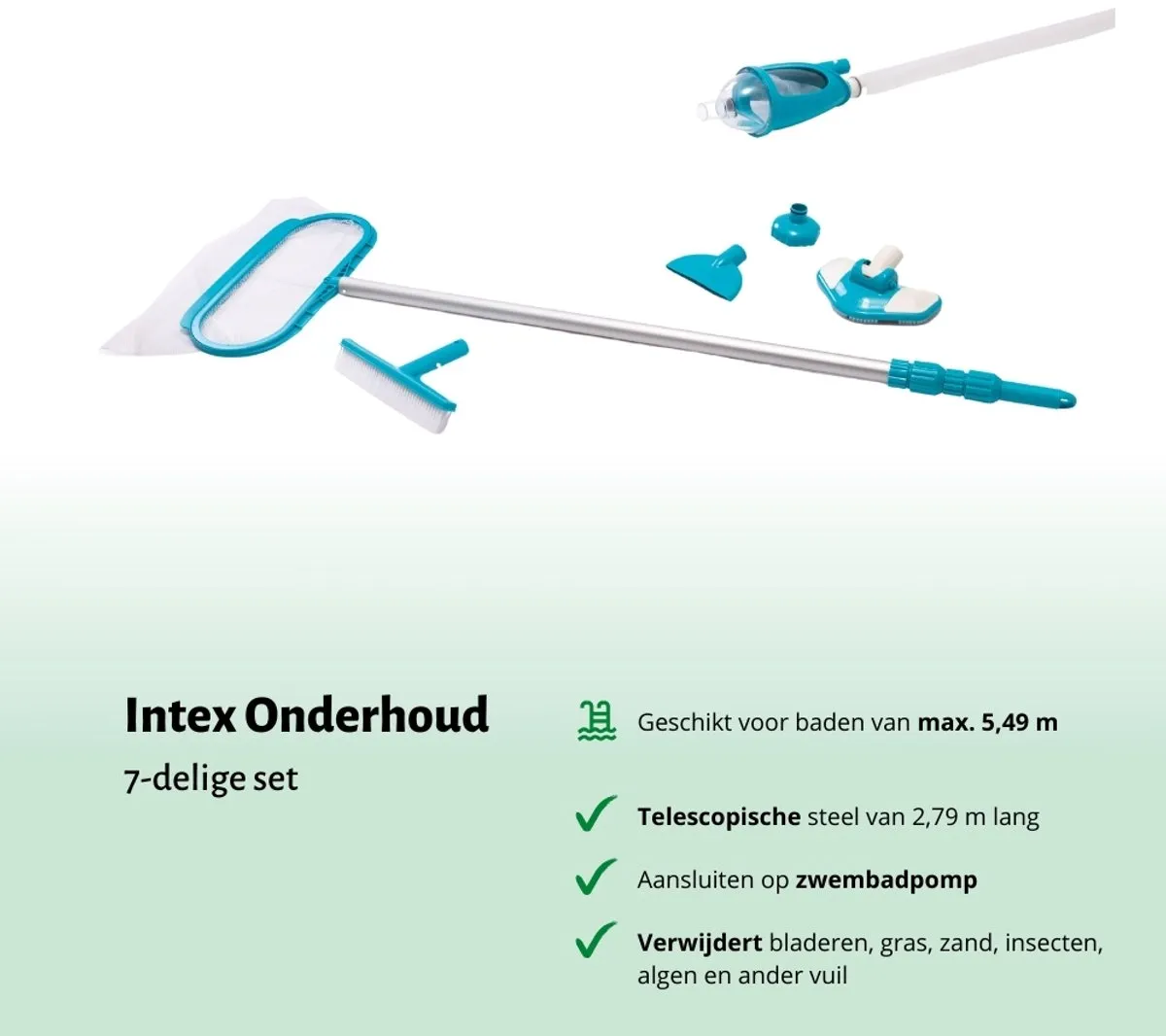Intex Deluxe Zwembad Onderhoudset 28003 - 7 Stuks - Blauw
