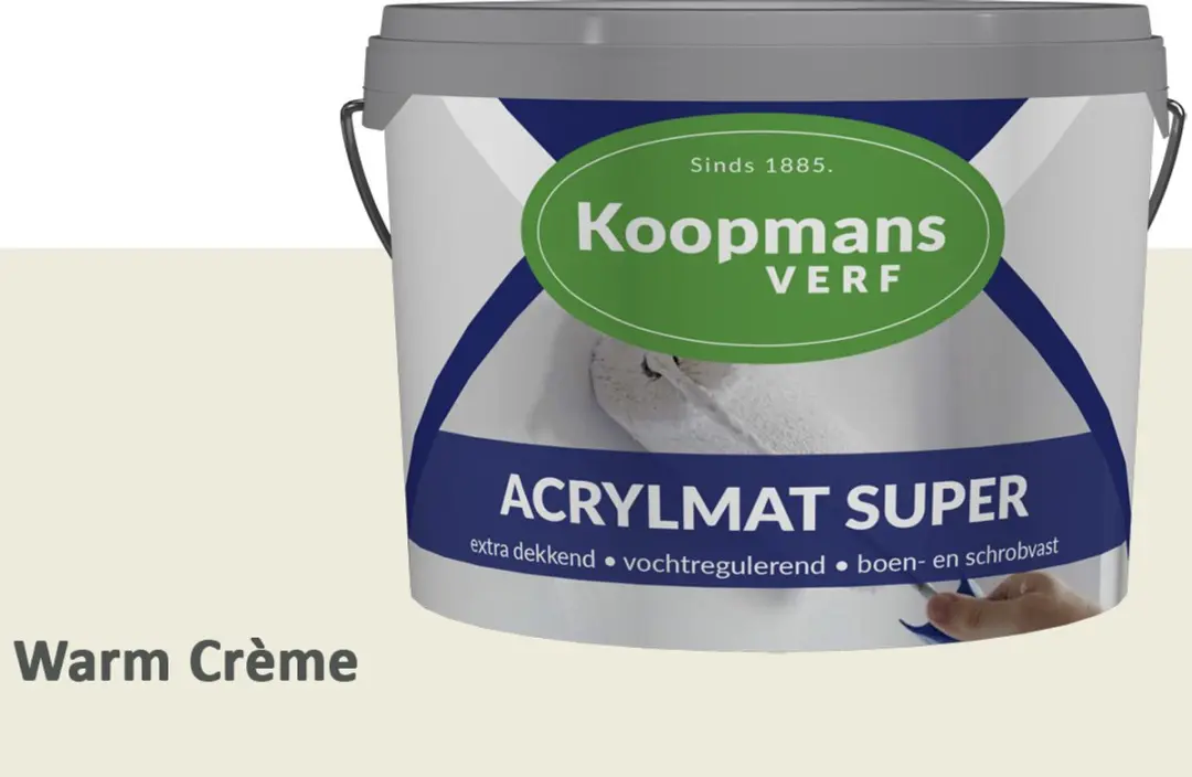 Koopmans Acrylmat Super Matte Muurverf Warm Crème 1L