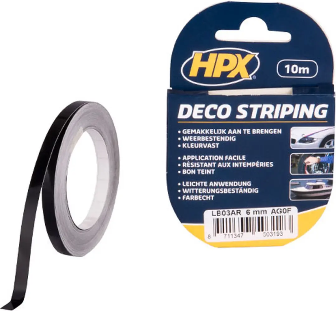 HPX Deco Striping Rood 1,5mm x 10m