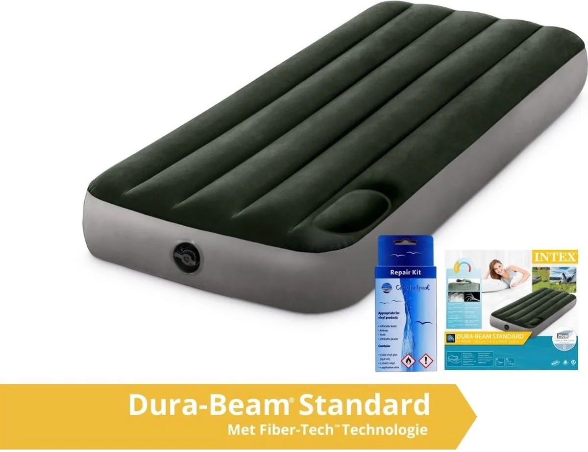 Intex Downy Luchtbed 1 Persoons 191x76x25cm