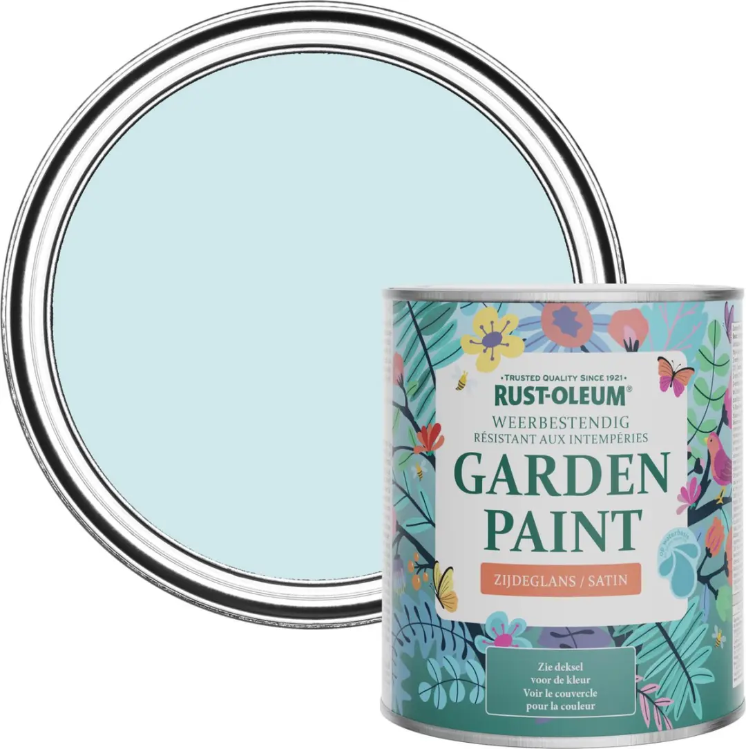 Rust-Oleum Blauw Tuinverf Zijdeglans Eucalyptus 750ml