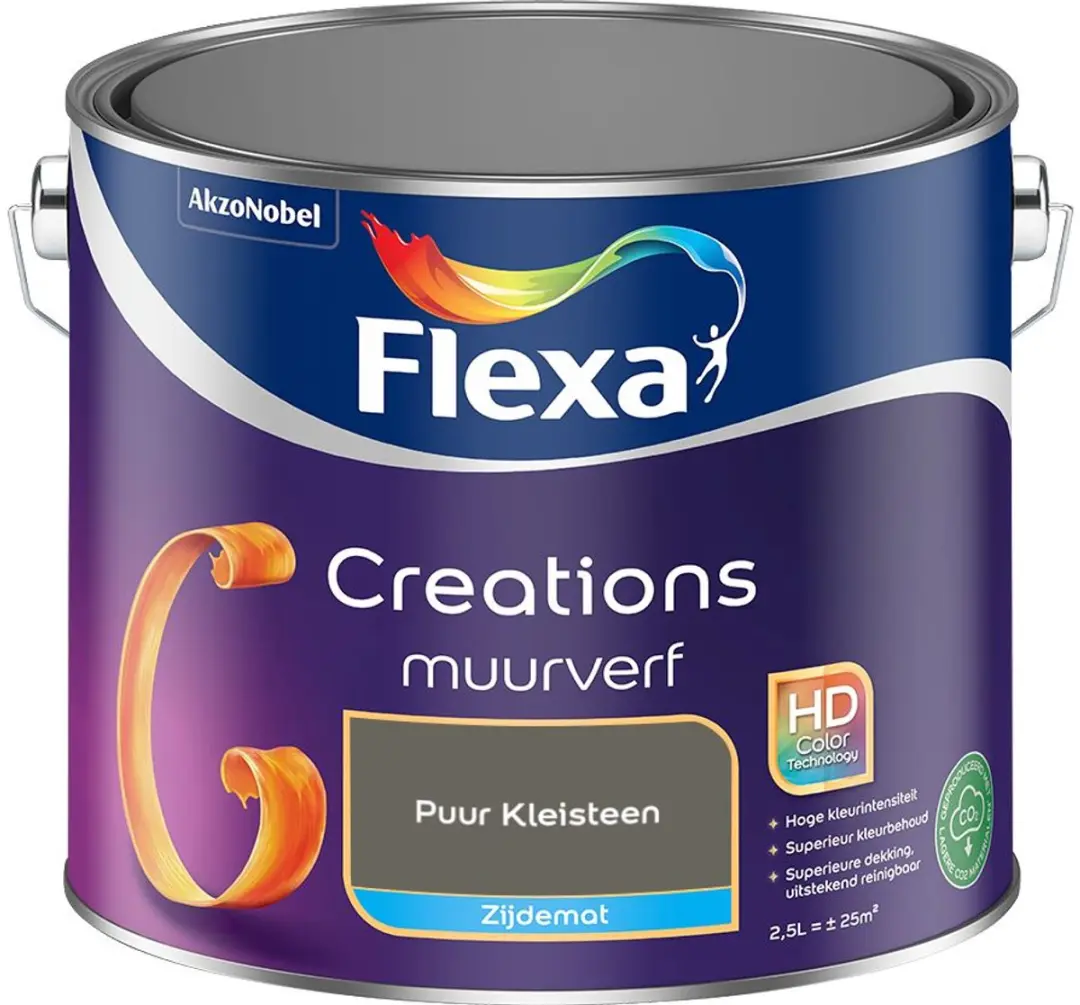 Flexa Creations Muurverf Zijdemat Puur Kleisteen 2,5L