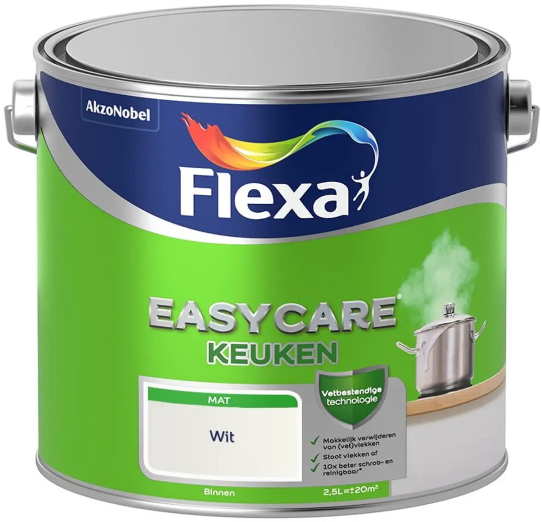 Flexa Easycare Keuken Mengverf Wit 2,5L