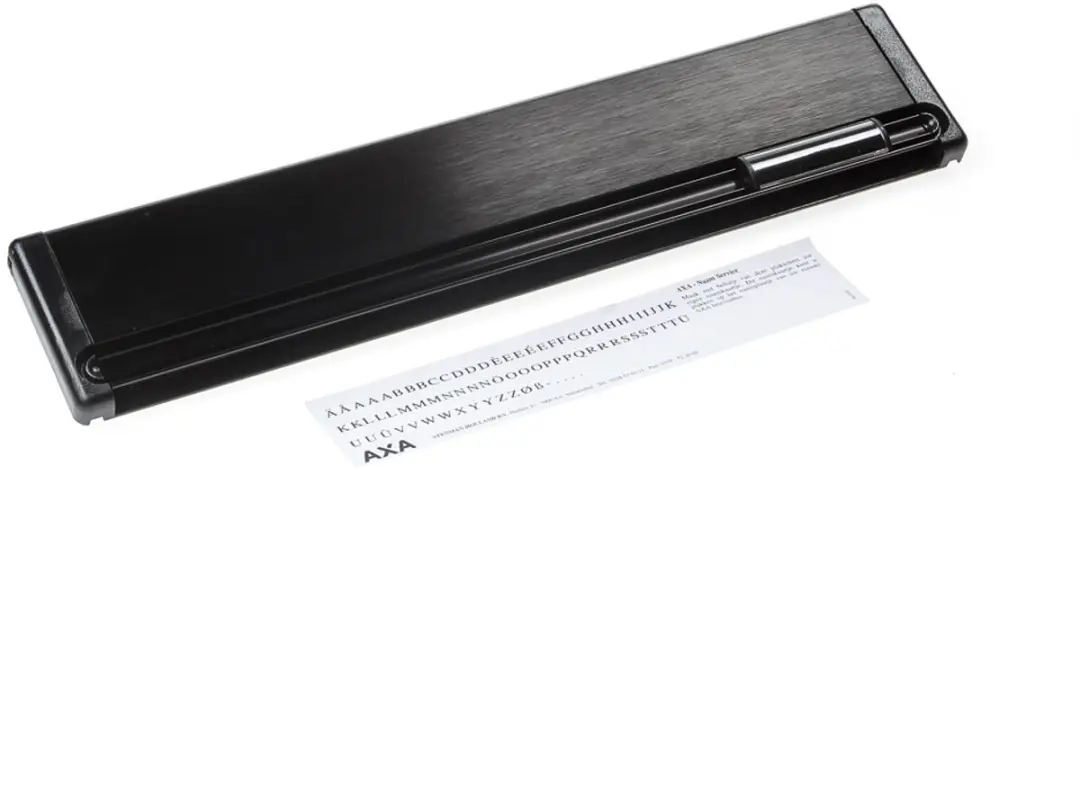AXA Brievenbus Briefplaat met naamplaat 350x74mm - Zwart geslepen