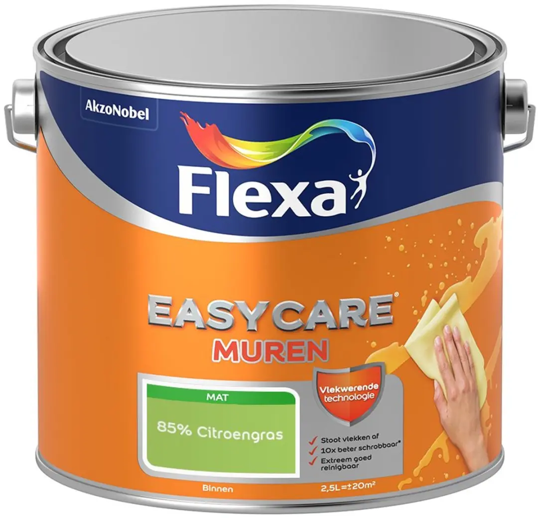 Flexa Easycare Muren Mengverf 85% Citroengras 2,5L
