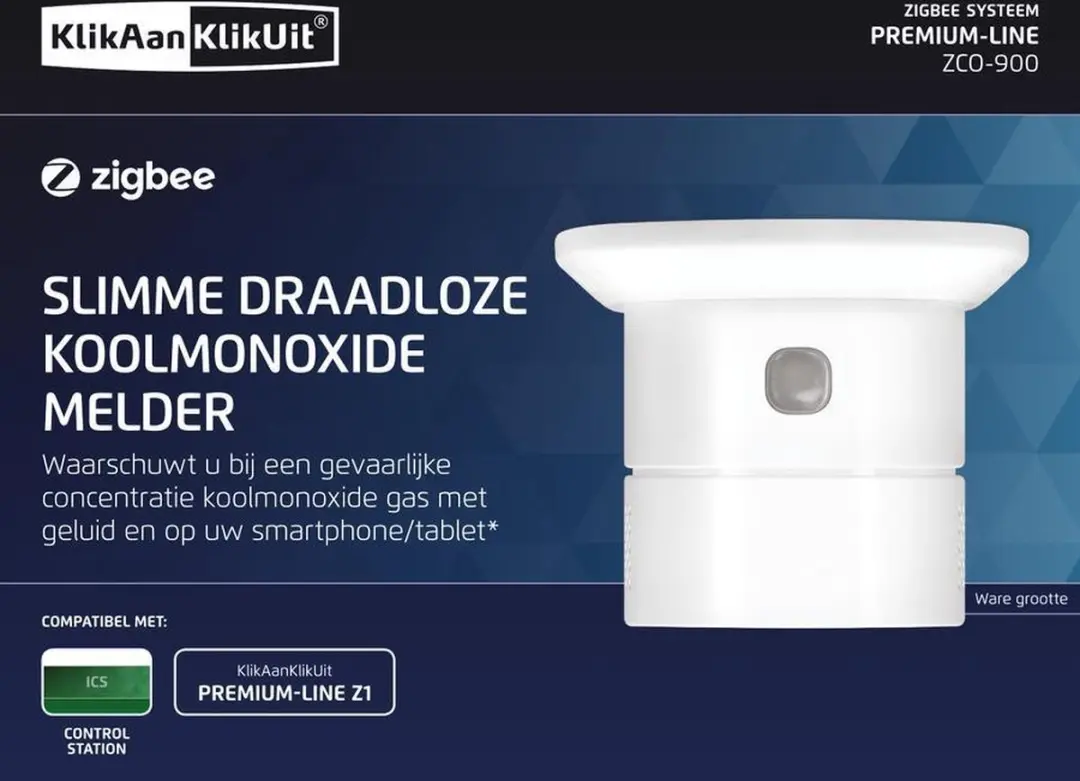KlikAanKlikUit Slimme Koolmonoxidemelder Wit
