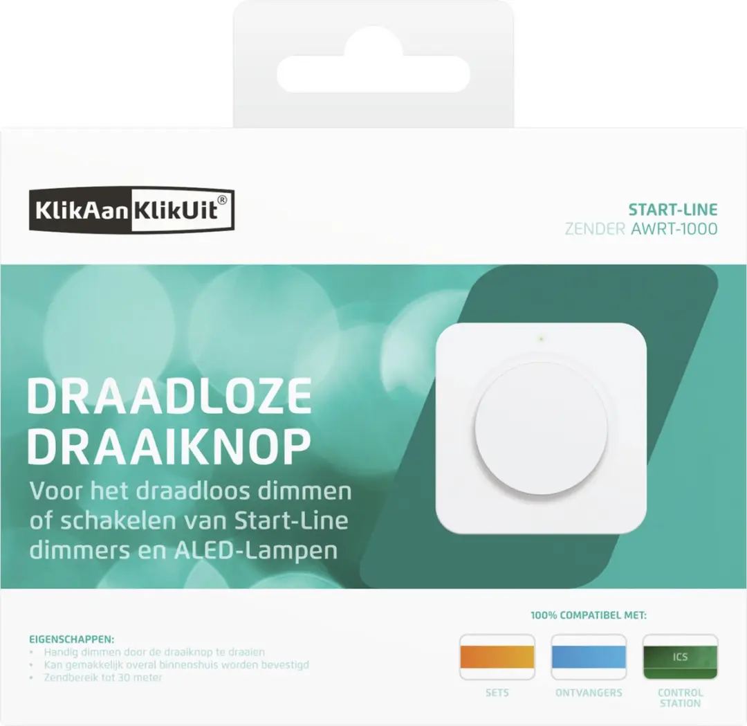 KlikAanKlikUit AWRT-1000 Draadloze Draaiknop - 24W - Wit