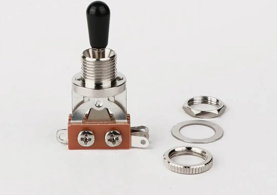 Boston SW-23-NB 3-Weg Toggle Switch - Nikkel/Zwart