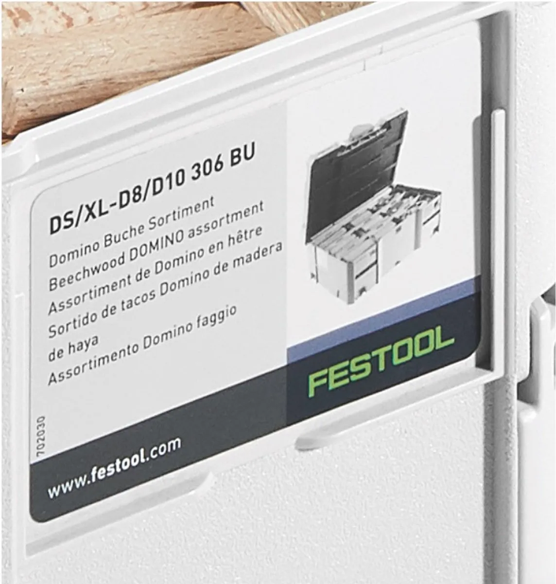 Festool DOMINO XL D8/D10 Assortiment 306 Stenen - Beukenhout