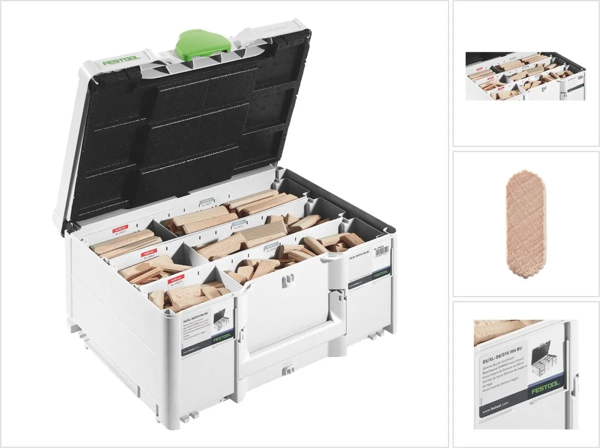 Festool DOMINO XL D8/D10 Assortiment 306 Stenen - Beukenhout