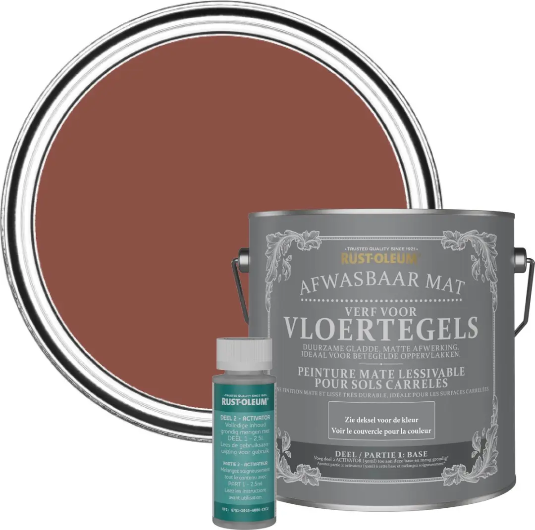 Rust-Oleum Rood Afwasbare Vloertegelverf 2,5L