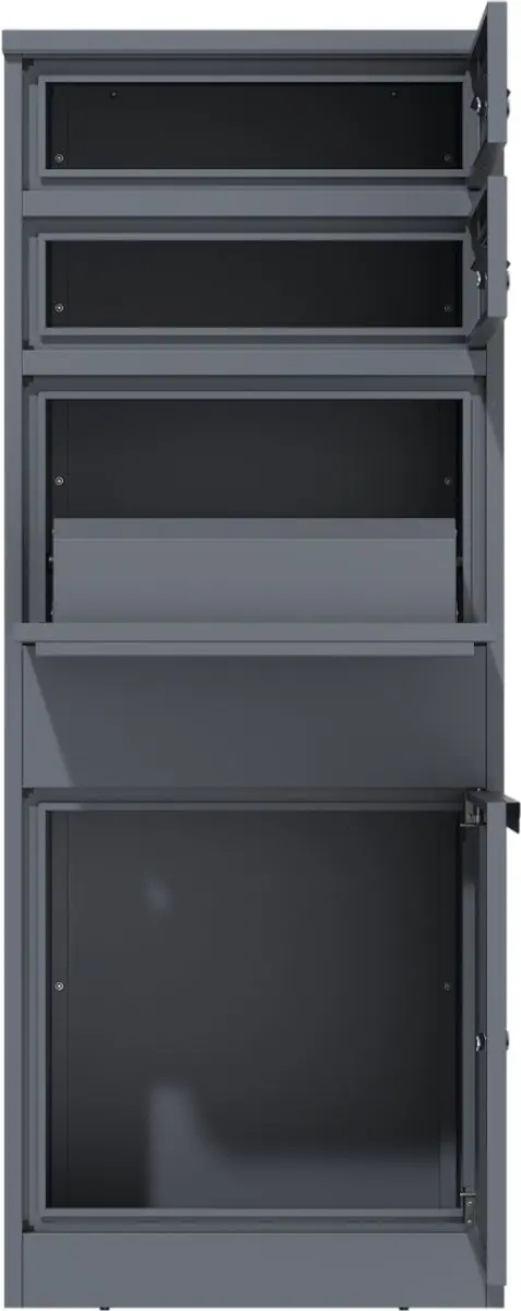 TuinChamp Pakketbox met dubbele brievenbus A10362 - RAL 7016 - afbeelding 6 van 6