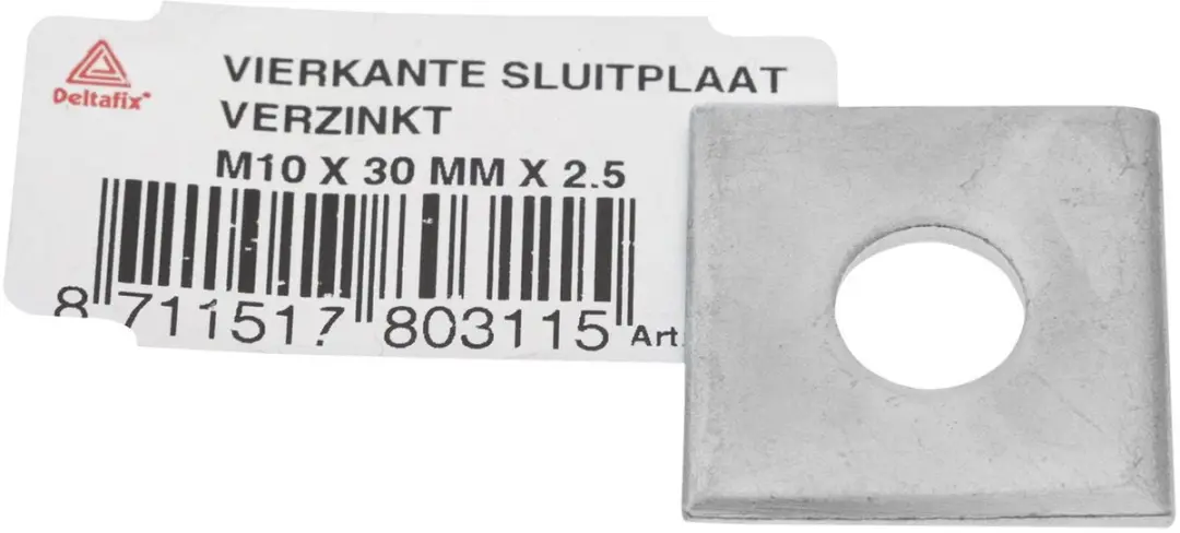 Deltafix Vierkante Sluitplaat M8 30mm