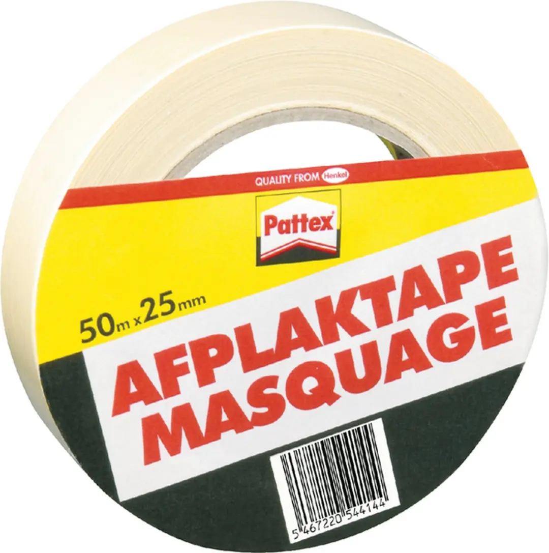 Pattex Afplaktape 25mm 50m - Geel