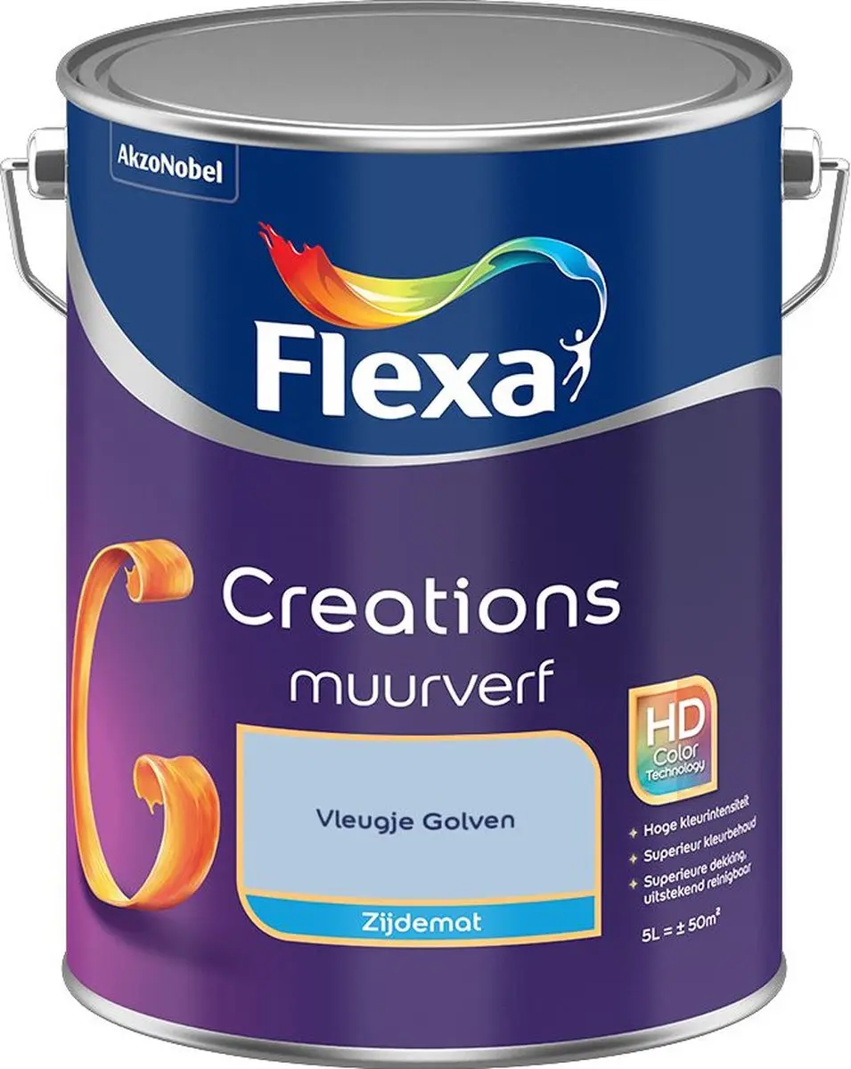 Flexa Creations Muurverf Zijdemat Vleugje Golven 5L