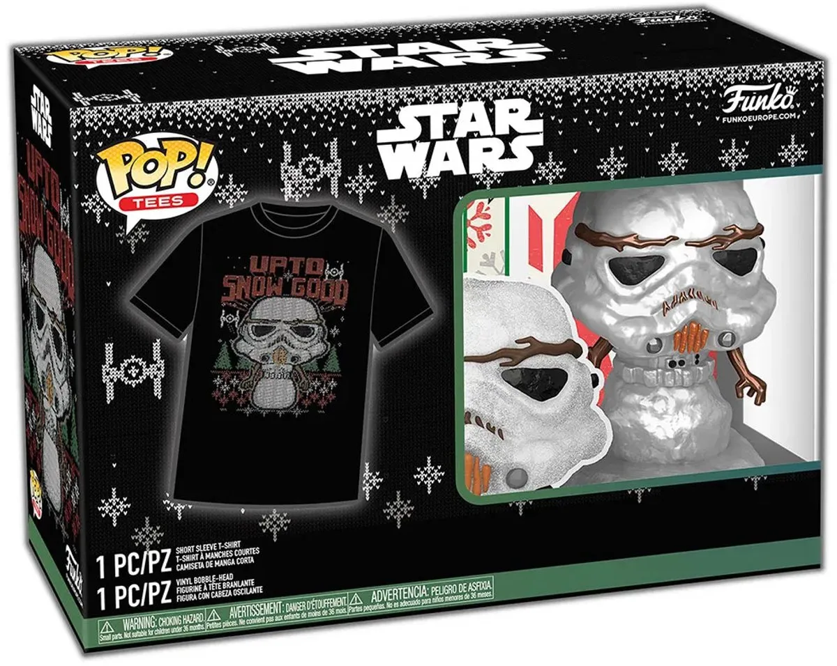 Funko Pop! Star Wars Holliday Tee Box Stormtrooper Snowman Metallic - Maat L - afbeelding 2 van 6