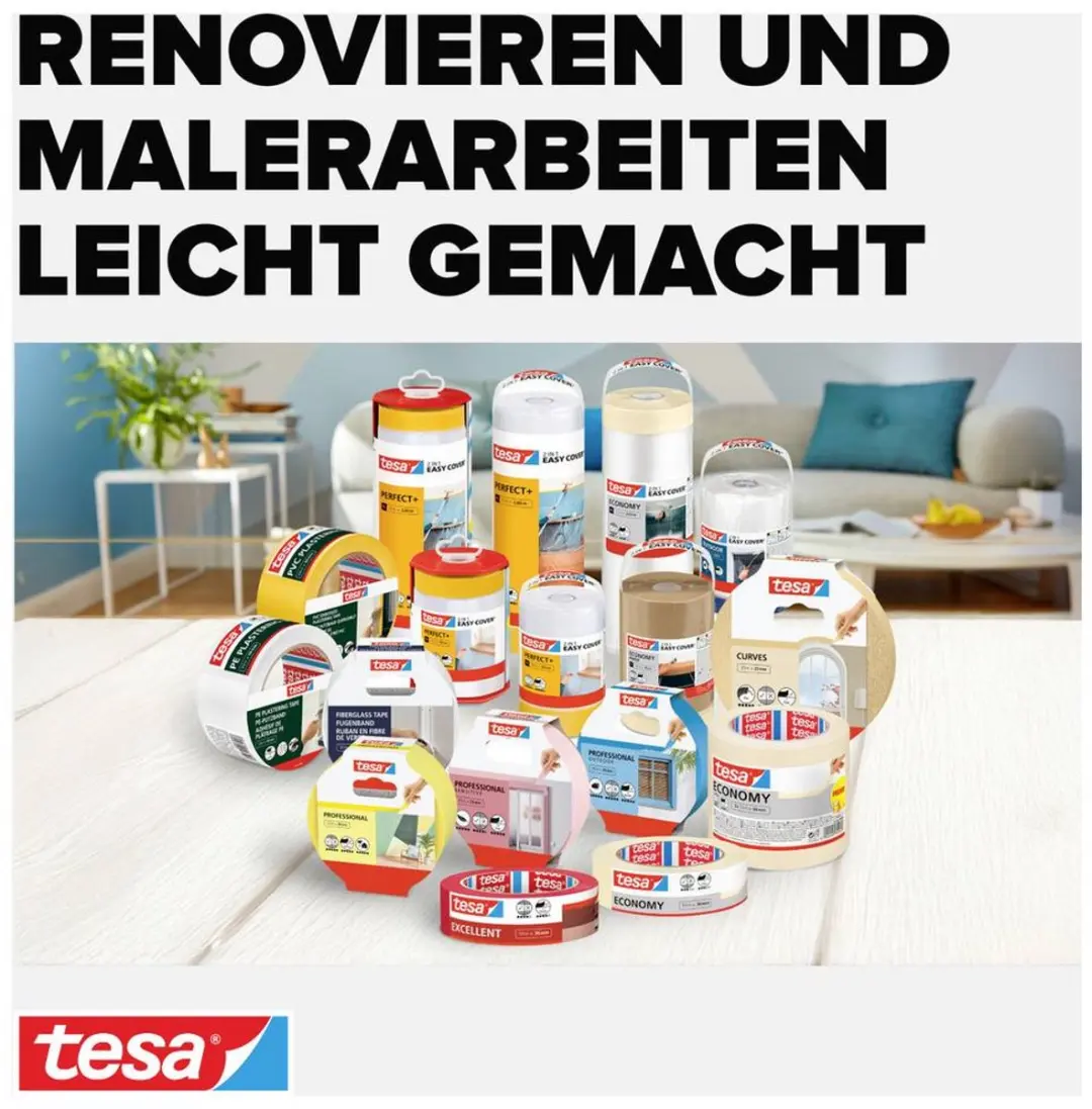 Tesa Masking Tape 30mm x 50m - 5 Stuks - Crème
