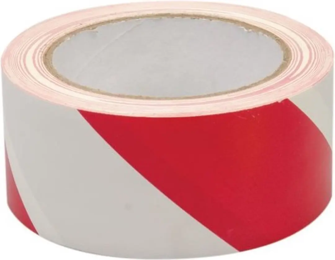 Silverline Veiligheidstape 50mm x 33m - Rood/Wit
