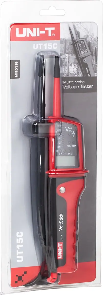 UNI-T UT15C Multifunctionele Spanningsmeter 12-690V - Rood