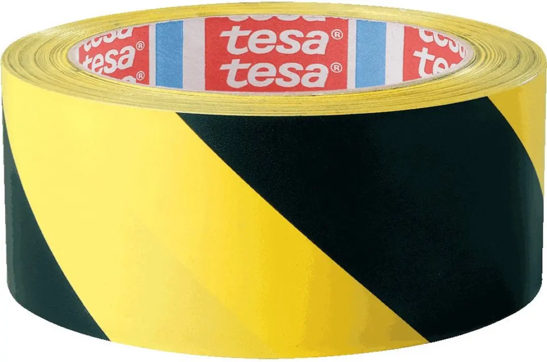 Tesa Premium 04169-00063-93 Vloermarkeringstape 33m x 50mm - Zwart/geel