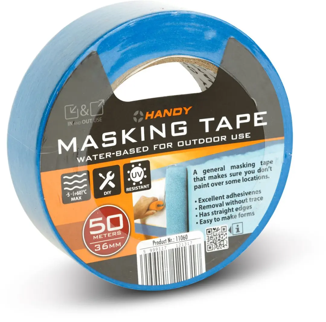 Handy Afplaktape Blauw 50m x 36mm - UV-bestendig 14 dagen