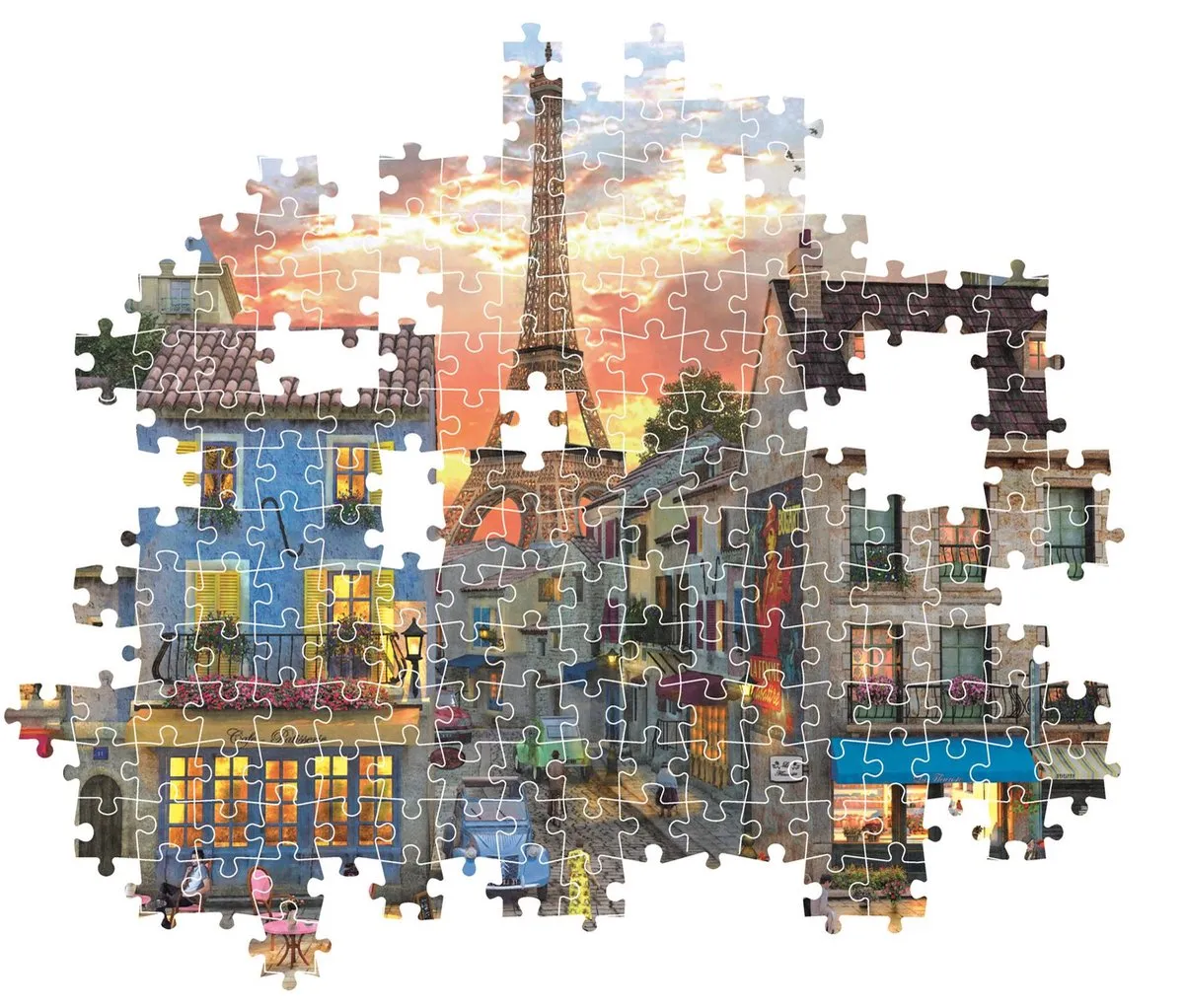 Clementoni Straten van Parijs Puzzel 1000 Stuks - Multikleur - afbeelding 6 van 6