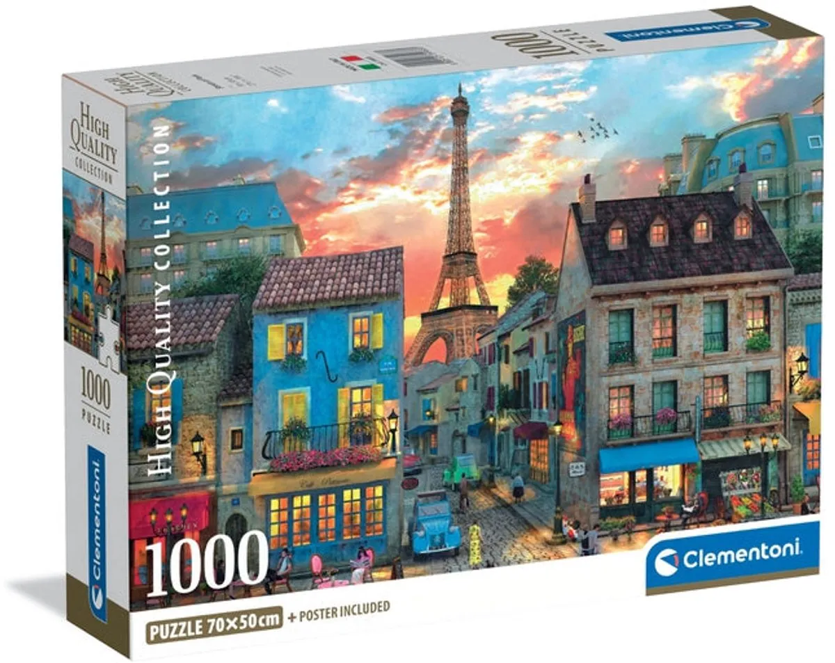 Clementoni Straten van Parijs Puzzel 1000 Stuks