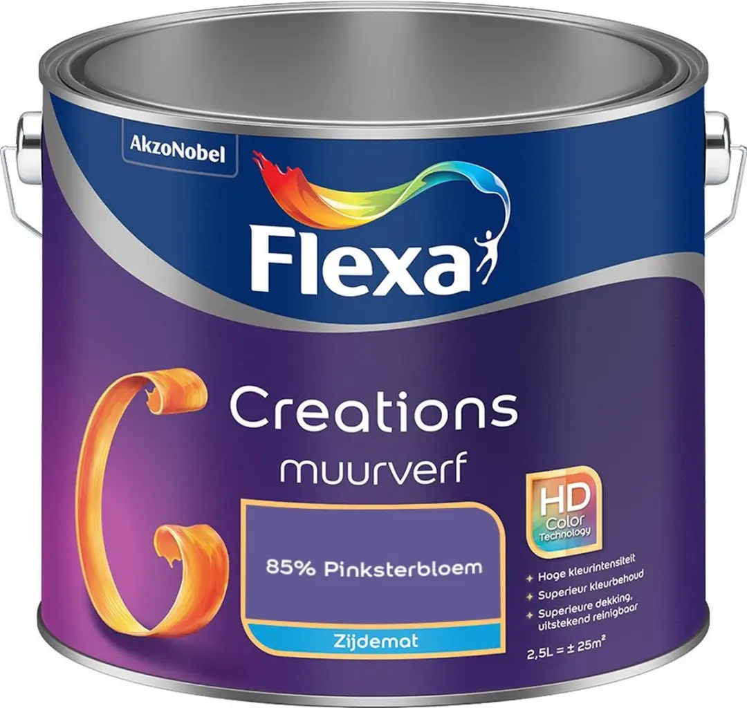 Flexa Creations Muurverf Zijdemat 85% Pinksterbloem 2,5L