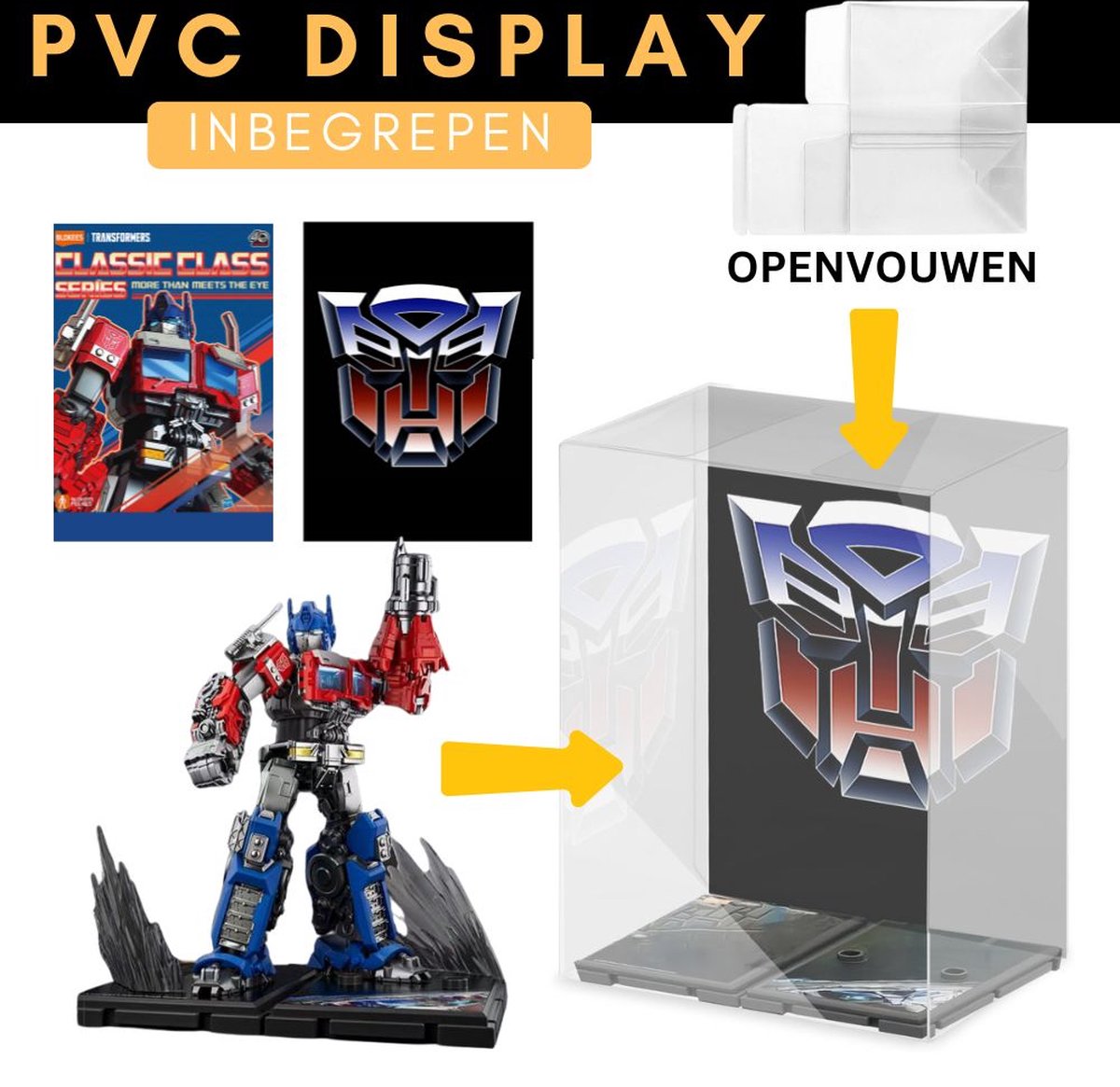Blokees - Transformers Optimus Prime incl display box & kaarten | Auto Bots Wars Action Figure Edition | Robot technic modelbouw | model kit | Speelgoed legacy star bouwpakket | Bekend van manga & anime