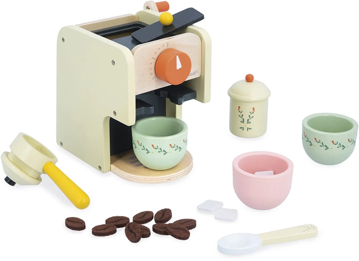 Janod Shiny Grandma Koffiemachine Speelset - 5 Accessoires
