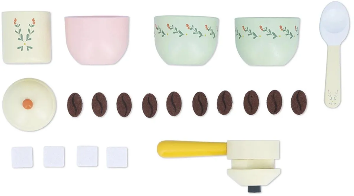 Janod Shiny Grandma Koffiemachine Speelset - 5 Accessoires