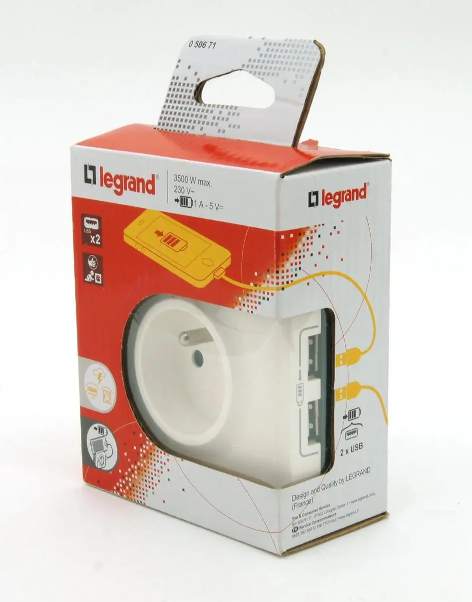 Legrand 80790 Overspanningsbeveiliging - 1 AC-uitgang Wit