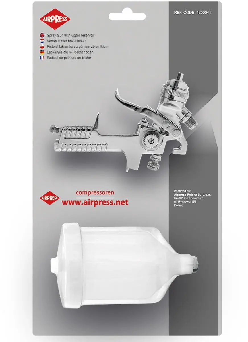 Airpress Verfspuit 2 8712418002133 - 0.6L - 1.4mm - Multi