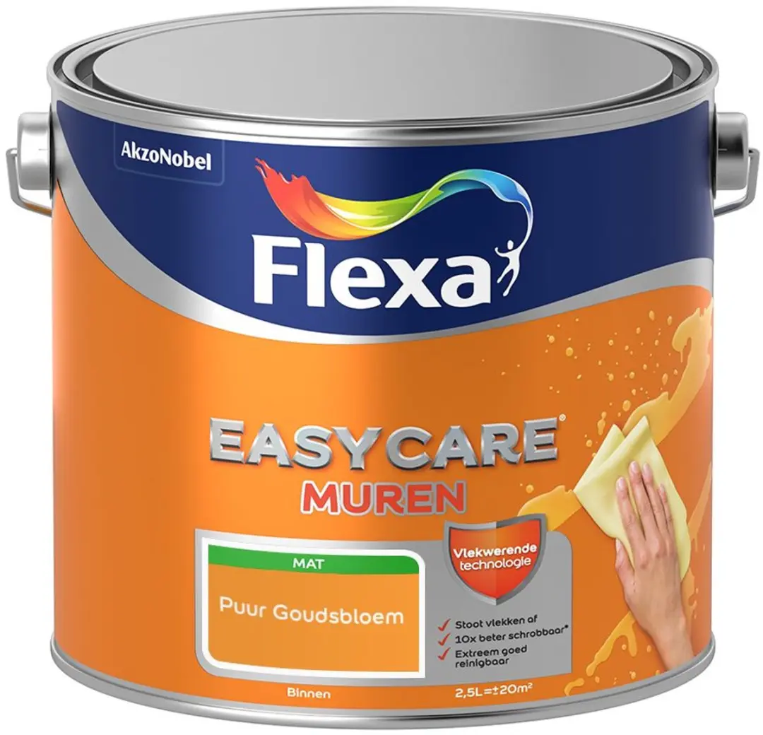 Flexa Easycare Muren Puur Goudsbloem Mengverf 2,5L