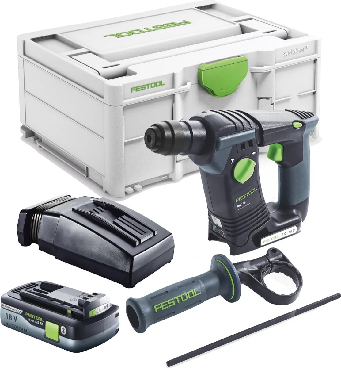 Festool BHC 18-Basic Accuklopboormachine 18V SDS-Plus - 1,8J - 1x4,0Ah - afbeelding 2 van 6
