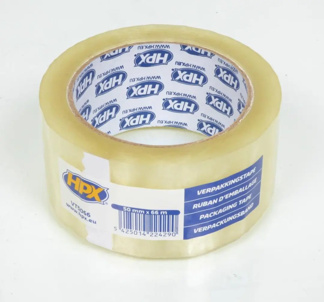 HPX Verpakkingstape 50mm x 66m - Transparant
