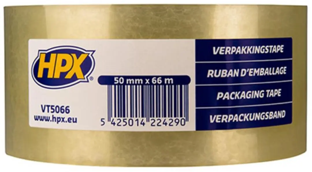 HPX Verpakkingstape 50mm x 66m - Transparant