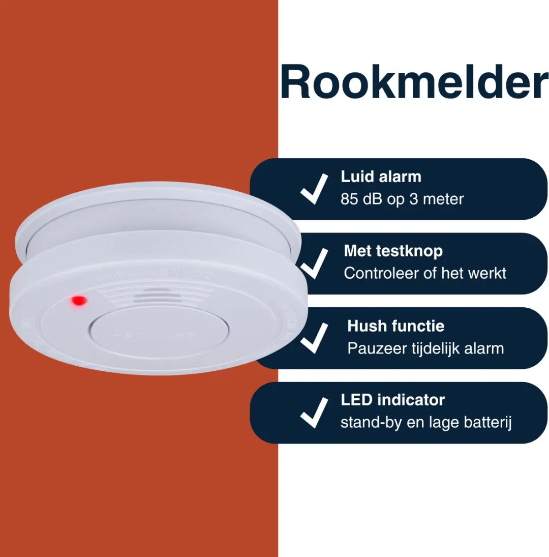 Grundig Rookmelder 85dB - Wit