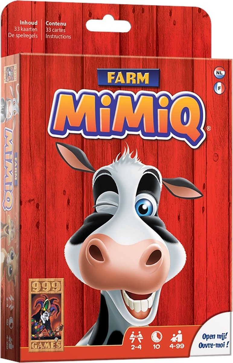 999 Games - Mimiq Farm - Kinderspel - Hilarisch spel - Gezelschapsspel - Familiespel - bevat spelregels in NL en FR