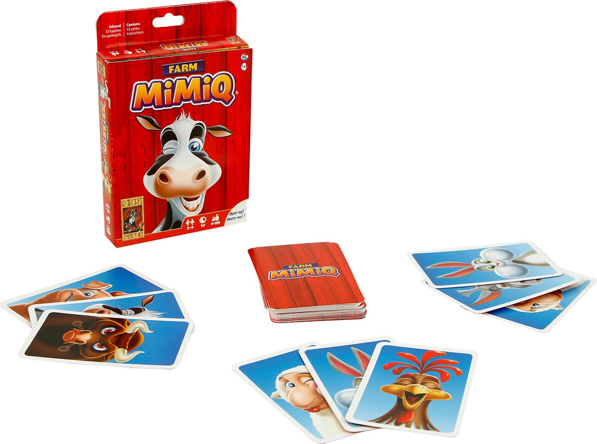 999 Games - Mimiq Farm - Kinderspel - Hilarisch spel - Gezelschapsspel - Familiespel - bevat spelregels in NL en FR